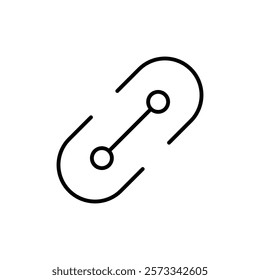 Link icon Flat fill set collection