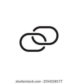 Link icon Flat line illustration