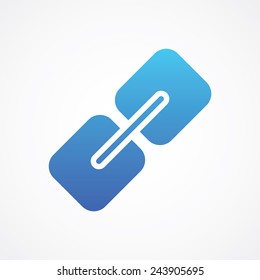 Link icon in flat style
