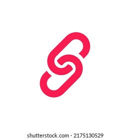 diseño de estilo plano de icono de enlace. ilustración vectorial de icono de enlace. aislado de fondo blanco.