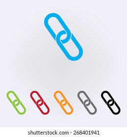 Link icon. Hyperlink chain button