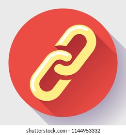 Link icon. Hyperlink chain symbol. link Vector flat illustration.