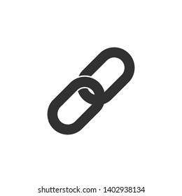 Link icon. Hyperlink chain symbol. Vector illustration on white background.