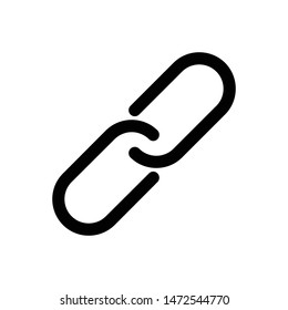 Link icon. Hyperlink chain symbol. Vector illustration on white background.