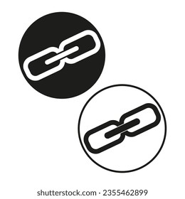 Link icon. Hyperlink chain symbol. Vector illustration. EPS 10.