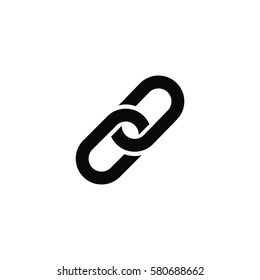 Link icon. Hyperlink chain symbol. Vector illustration on white background.