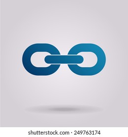Link icon. The illustration on gray background