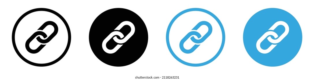 Link icon, internet url symbol connect button	
