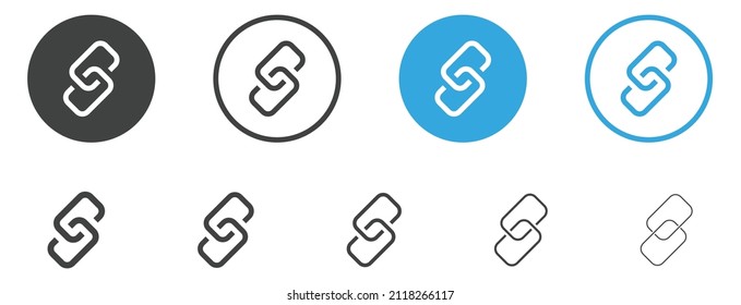Link icon, internet url symbol connect button	
