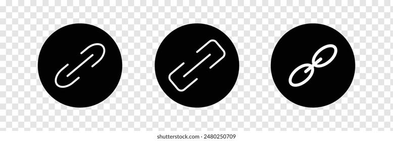 Link icon. Internet URL or webpage url link icons set. Chain thick line icon, outline vector sign, linear simple pictogram. Web link symbol, logo, Connection, Reference. Eps 10.