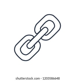 Link icon. Isolated chain and link icon line style. Premium quality vector symbol drawing concept for your logo web mobile app UI design.