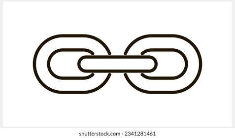 Link icon isolated. Chain link symbol. Sketch Hyperlink  vector stock illustration EPS 10