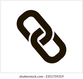 Link icon isolated. Chain link symbol. Stencil  Hyperlink  vector stock illustration EPS 10