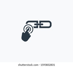 Link icon isolated on clean background. Link icon concept drawing icon in modern style. Vector illustration for your web mobile logo app UI design.
