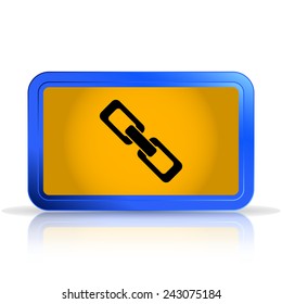 Link icon. Isolated on white background. Specular reflection. Made vector illustration