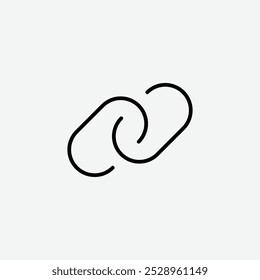 Link icon isolated on the white background.