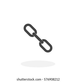 Link icon isolated on white background. Link vector logo. Flat design style. Modern vector pictogram for web graphics - stock vector