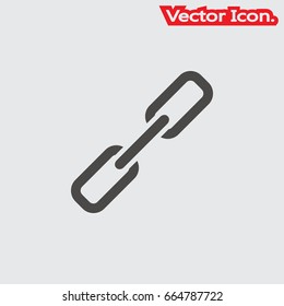link icon isolated sign symbol and flat style for app, web and digital design. Vector illustration.