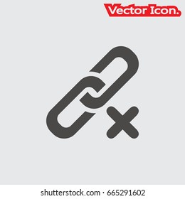link icon isolated sign symbol and flat style for app, web and digital design. Vector illustration.