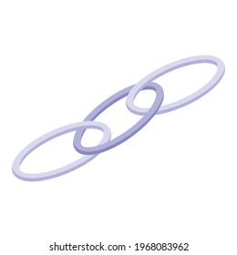 Link icon. Isometric of Link vector icon for web design isolated on white background