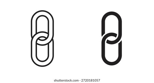 Icono de Enlace en diseño de línea. Sencillo Vector de iconos