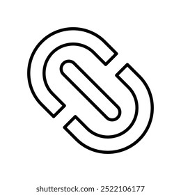 Icono de Enlace, Vector de línea aislado sobre fondo blanco. diseño moderno y de moda