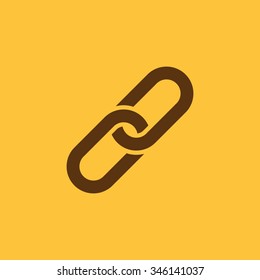 The link icon. Linked symbol. Flat Vector illustration