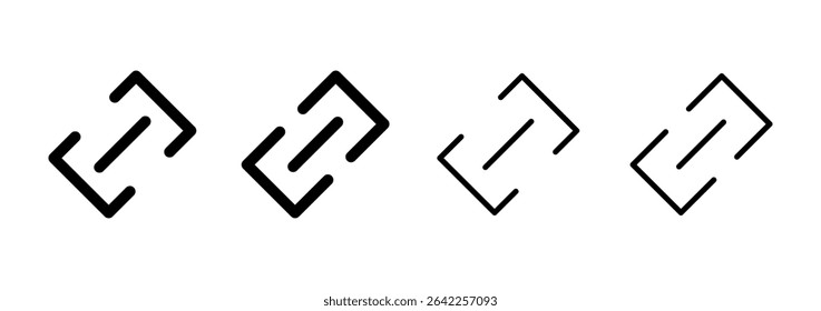 Link icon logo design. Hyperlink chain sign and symbol