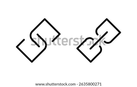 Link icon logo design. Hyperlink chain sign and symbol