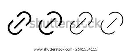 Link icon logo design. Hyperlink chain sign and symbol
