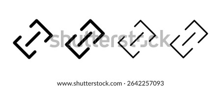 Link icon logo design. Hyperlink chain sign and symbol