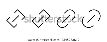 Link icon logo design. Hyperlink chain sign and symbol