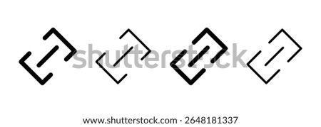 Link icon logo design. Hyperlink chain sign and symbol
