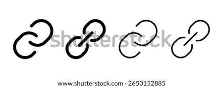 Link icon logo design. Hyperlink chain sign and symbol