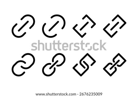 Link icon logo design. Hyperlink chain sign and symbol