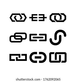 icono de vínculo o logotipo símbolo de signo aislado ilustración vectorial - Colección de iconos vectoriales de estilo negro de alta calidad
