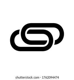 Verbindungssymbol oder Logo einzeln auf Zeichensymbolen, Vektorgrafik - hochwertige Vektorsymbole in schwarzem Stil
