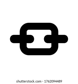 Verbindungssymbol oder Logo einzeln auf Zeichensymbolen, Vektorgrafik - hochwertige Vektorsymbole in schwarzem Stil
