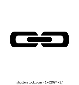 Verbindungssymbol oder Logo einzeln auf Zeichensymbolen, Vektorgrafik - hochwertige Vektorsymbole in schwarzem Stil
