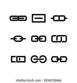 icono de vínculo o logotipo símbolo de signo aislado ilustración vectorial - Colección de iconos vectoriales de estilo negro de alta calidad
