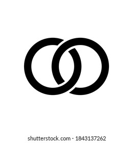 Verbindungssymbol oder Logo einzeln auf Zeichensymbolen, Vektorgrafik - hochwertige Vektorsymbole in schwarzem Stil
