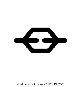 Verbindungssymbol oder Logo einzeln auf Zeichensymbolen, Vektorgrafik - hochwertige Vektorsymbole in schwarzem Stil
