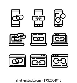 icono de vínculo o logotipo símbolo de signo aislado ilustración vectorial - Colección de iconos vectoriales de estilo negro de alta calidad
