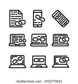 icono de vínculo o logotipo símbolo de signo aislado ilustración vectorial - Colección de iconos vectoriales de estilo negro de alta calidad
