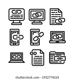 icono de vínculo o logotipo símbolo de signo aislado ilustración vectorial - Colección de iconos vectoriales de estilo negro de alta calidad
