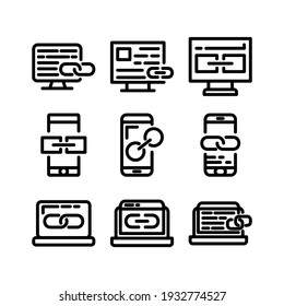 icono de vínculo o logotipo símbolo de signo aislado ilustración vectorial - Colección de iconos vectoriales de estilo negro de alta calidad
