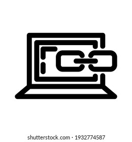 link icon or logo isolated sign symbol vector illustration - high quality black style vector icons
