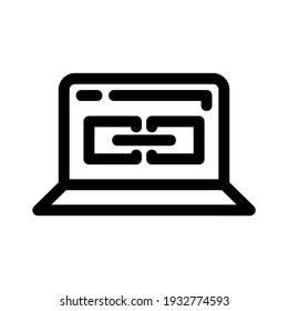 icono de vínculo o logotipo símbolo de signo aislado ilustración vectorial de alta calidad estilo negro iconos vectoriales
