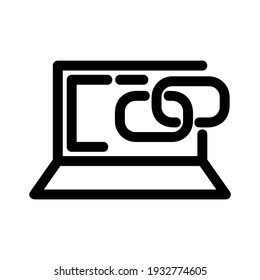 Verbindungssymbol oder Logo einzeln auf Zeichensymbolen, Vektorgrafik - hochwertige Vektorsymbole in schwarzem Stil
