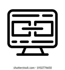 Verbindungssymbol oder Logo einzeln auf Zeichensymbolen, Vektorgrafik - hochwertige Vektorsymbole in schwarzem Stil
